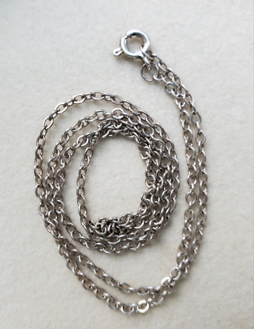 Sterling Silver Cable Link Chain Necklace - 3.67g